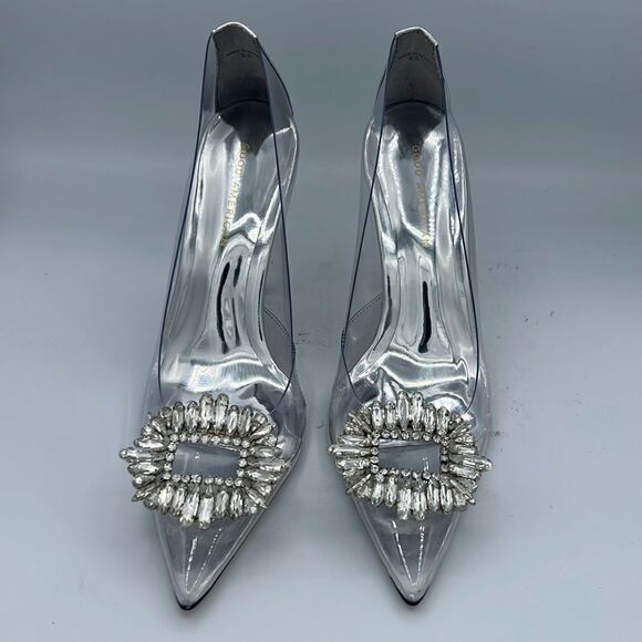 NIB CINDER-F*CKING-RELLA PUMP Clear Embellished Pumps Size 9.5 - Picture 2 of 16